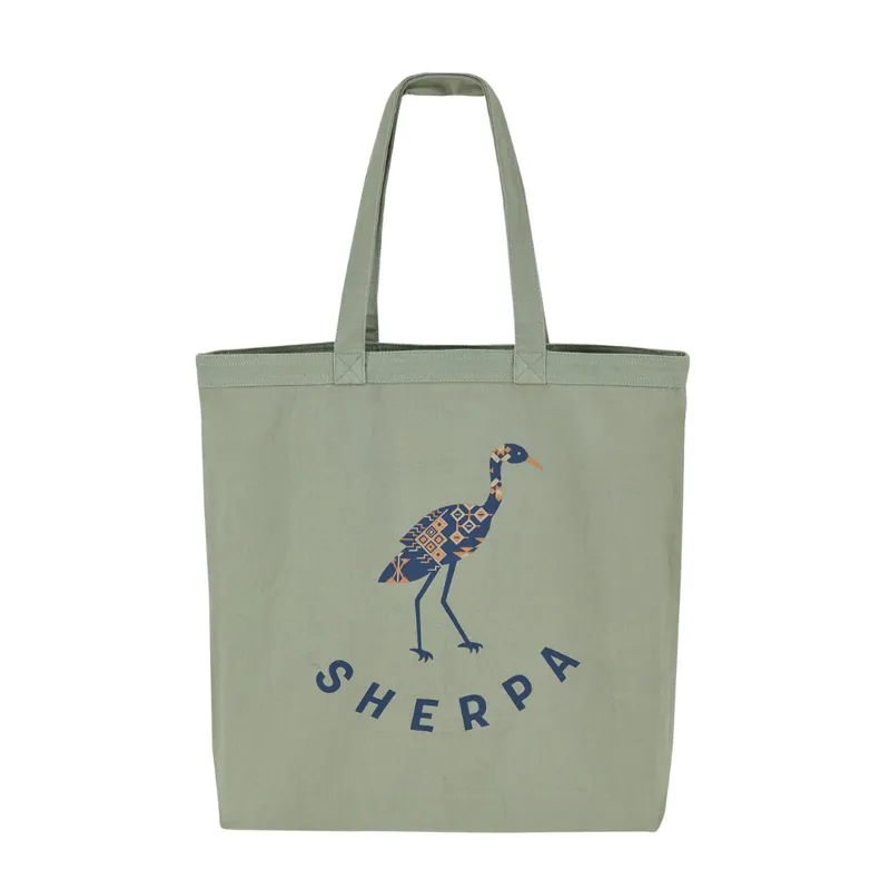 Sherpa Market Tote Bag in Thyme Crane